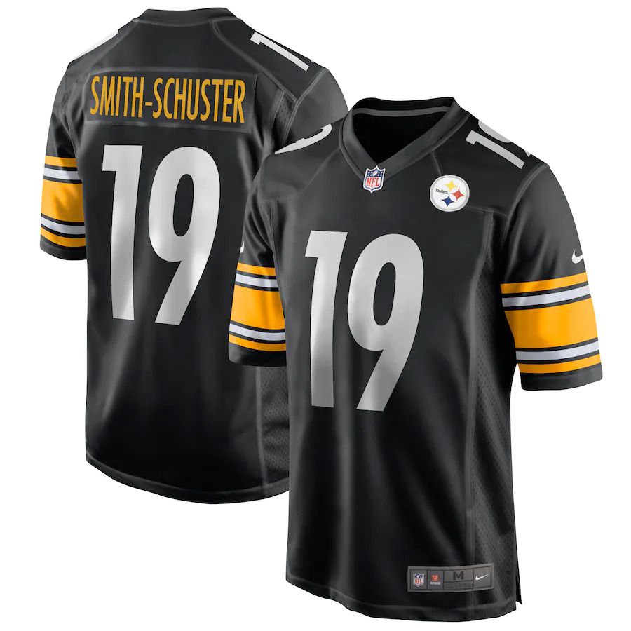 Men Pittsburgh Steelers #19 JuJu Smith-Schuster Nike Black Team Game NFL Jersey